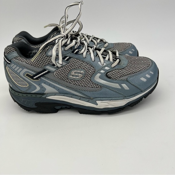 Skechers Shape-Ups Combination Wave SN12360 Walking Shoes Gray Blue Men’s 9.5 - Picture 13 of 16